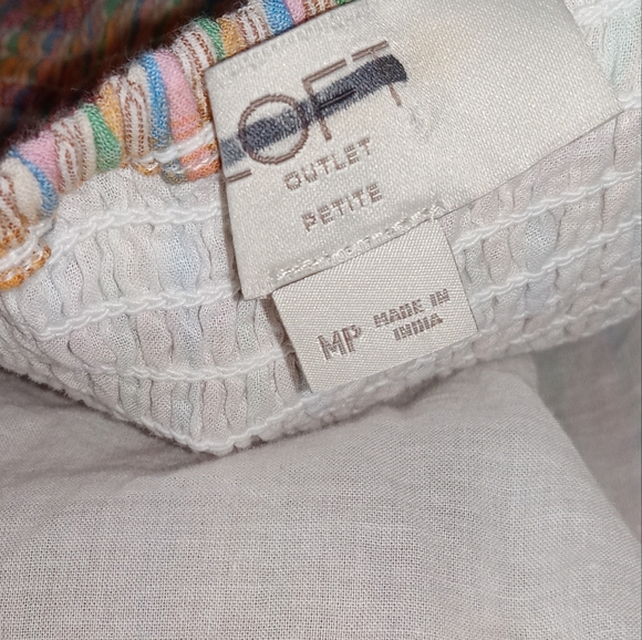 LOFT Outlet Multicolored Striped Sleeveless Boho Midi Dress size MP - Picture 3 of 8